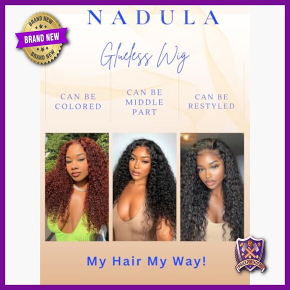 Glueless Human Hair Wig 14 Inch Water Wave 150% Density Pre Cut Lace main image 4